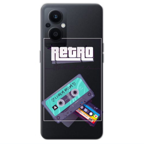 Oppo Reno 7 Lite Mixtapes Transparent Silicone TPU Θήκη
