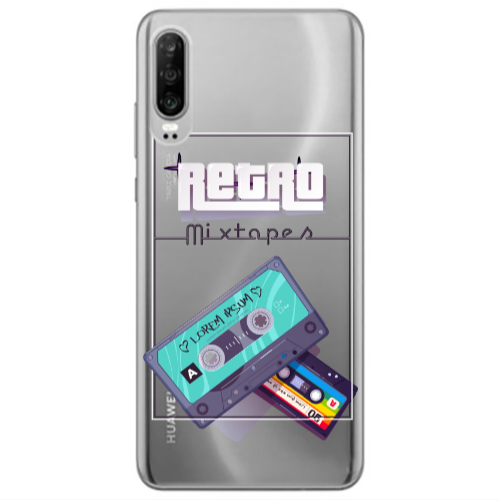 Huawei P30 Mixtapes Transparent Silicone TPU Θήκη