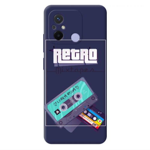 Xiaomi Redmi 12C Mixtapes Dark blue Colored Silicone TPU Θήκη