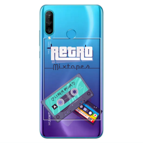 Huawei P30 Lite Mixtapes Transparent Silicone TPU Θήκη