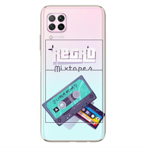 Huawei P40 Lite Mixtapes Transparent Silicone TPU Θήκη