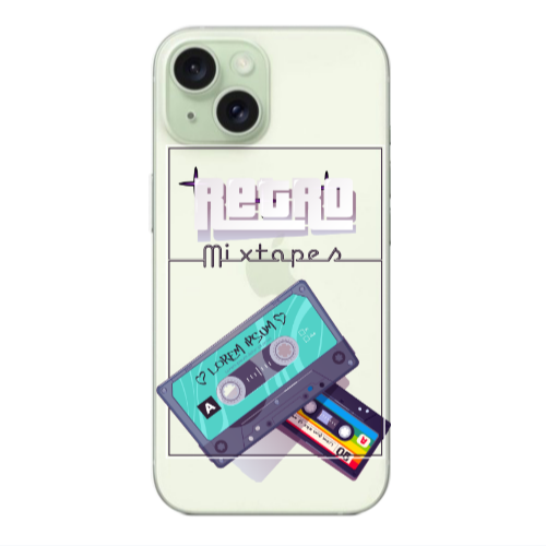 Apple iPhone 15 Plus Mixtapes Transparent Silicone TPU Θήκη