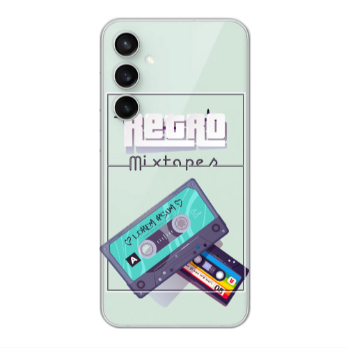 Samsung S23FE Mixtapes Transparent Silicone TPU Θήκη