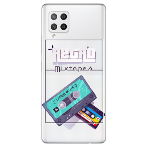 Samsung A42 5G Mixtapes Transparent Silicone TPU Θήκη