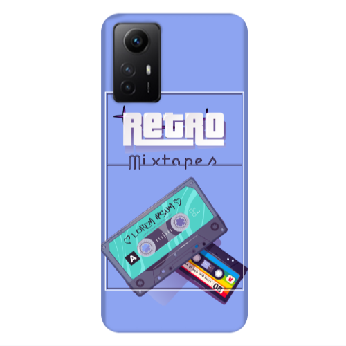 Xiaomi Redmi Note 12s Mixtapes Light Purple Colored Silicone TPU Θήκη