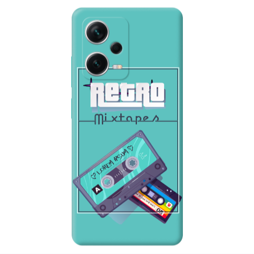 Xiaomi Poco X5 Mixtapes Turquoise Colored Silicone TPU Θήκη
