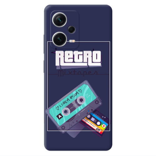 Xiaomi Poco X5 Mixtapes Dark blue Colored Silicone TPU Θήκη