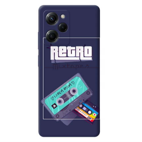 Xiaomi Poco X5 Pro Mixtapes Dark blue Colored Silicone TPU Θήκη