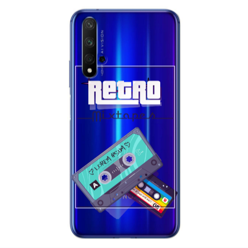 Huawei Nova 5 T Mixtapes Transparent Silicone TPU Θήκη