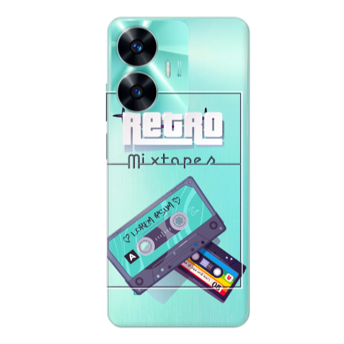 Realme C55 Mixtapes Transparent Silicone TPU Θήκη