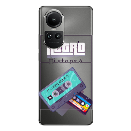 Oppo Reno10 5G Mixtapes Transparent Silicone TPU Θήκη