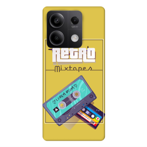 Xiaomi Redmi Note 13 5G Mixtapes Yellow Colored Silicone TPU Θήκη