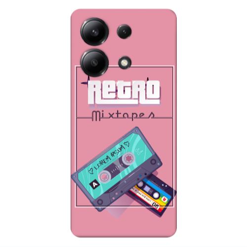 Xiaomi Redmi Note 13 4G Mixtapes Pink Colored Silicone TPU Θήκη