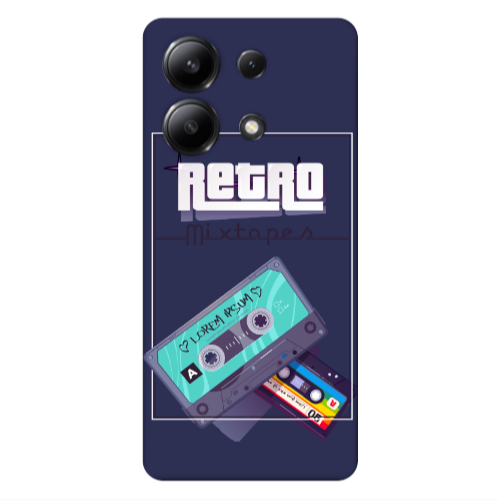 Xiaomi Redmi Note 13 4G Mixtapes Dark blue Colored Silicone TPU Θήκη