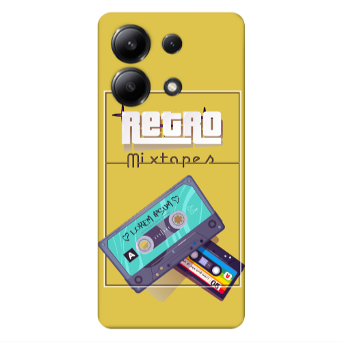 Xiaomi Redmi Note 13 4G Mixtapes Yellow Colored Silicone TPU Θήκη