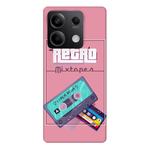 Xiaomi Redmi Note 13Pro 5G Mixtapes Pink Colored Silicone TPU Θήκη
