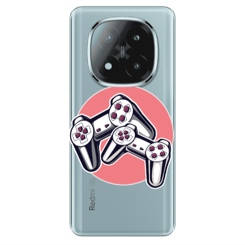 Xiaomi Redmi Note 14 Pro + 5g Retro Joysticks Transparent Silicone TPU Θήκη