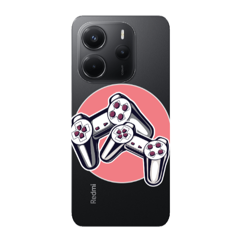 Xiaomi Redmi Note 14 Retro Joysticks Transparent Silicone TPU Θήκη