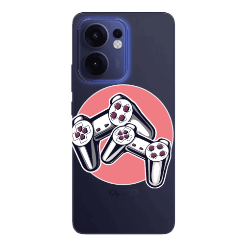 Oppo Reno13 FS Retro Joysticks Transparent Silicone TPU Θήκη