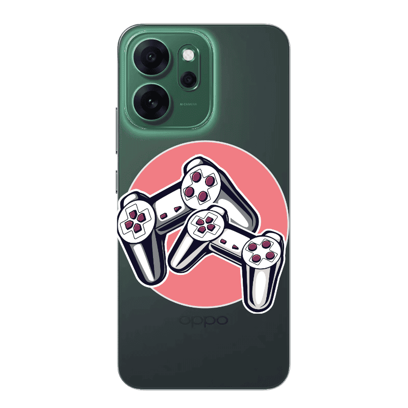 Oppo 14 F Retro Joysticks Transparent Silicone TPU Θήκη