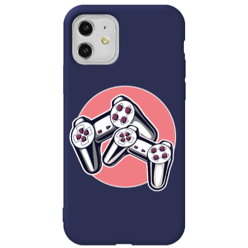 Apple iPhone 11  Retro Joysticks Dark blue Colored Silicone TPU Θήκη