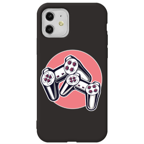 Apple iPhone 11  Retro Joysticks Black Colored Silicone TPU Θήκη