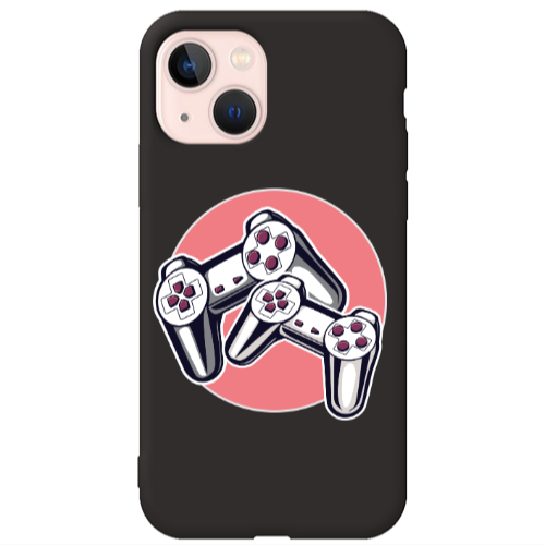 Apple iPhone 13 Retro Joysticks Black Colored Silicone TPU Θήκη