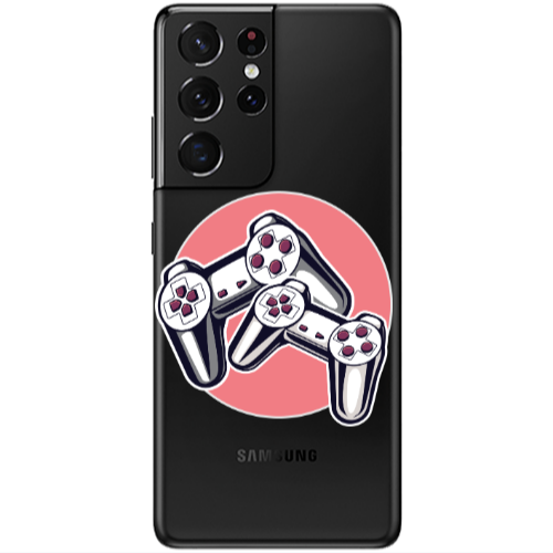 Samsung S21 Ultra Retro Joysticks Transparent Silicone TPU Θήκη
