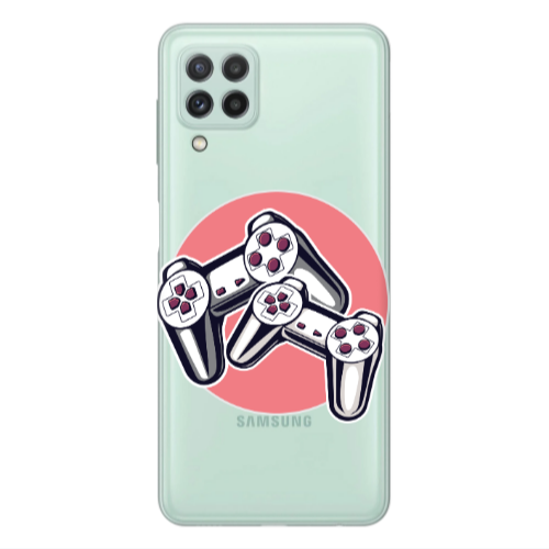 Samsung A22 4G Retro Joysticks Transparent Silicone TPU Θήκη