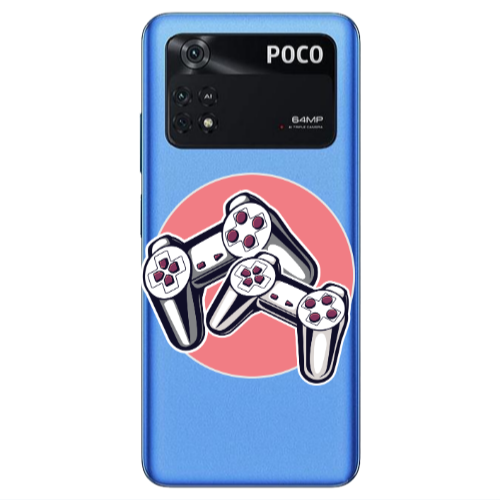 Xiaomi Poco M4 Pro 4G Retro Joysticks Transparent Silicone TPU Θήκη