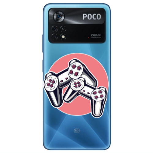 Xiaomi Poco X4 Pro Retro Joysticks Transparent Silicone TPU Θήκη