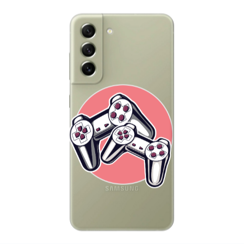 Samsung S21 FE Retro Joysticks Transparent Silicone TPU Θήκη
