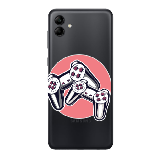 Samsung A04 Retro Joysticks Transparent Silicone TPU Θήκη