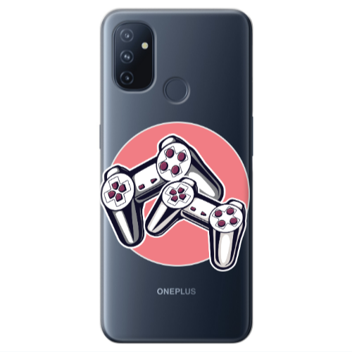 Oneplus Nord 100 Retro Joysticks Transparent Silicone TPU Θήκη