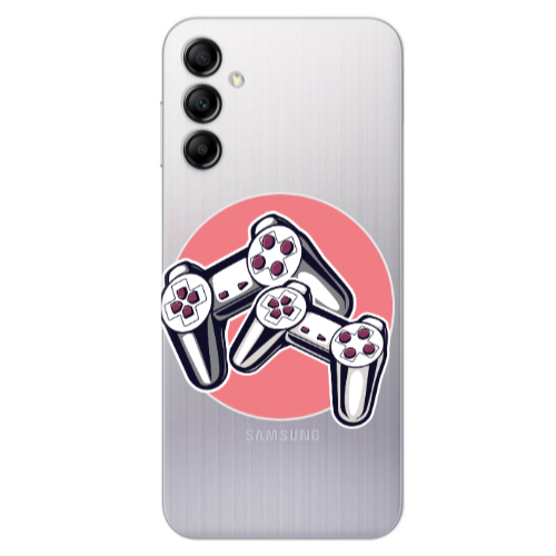 Samsung A14 5G Retro Joysticks Transparent Silicone TPU Θήκη