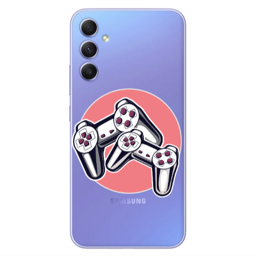 Samsung A34 Retro Joysticks Transparent Silicone TPU Θήκη
