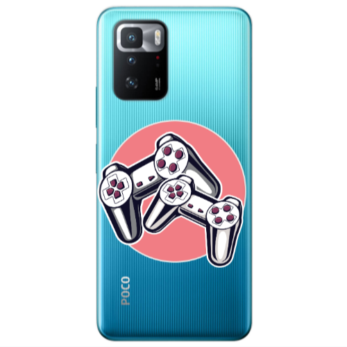Xiaomi Poco X3 GT Retro Joysticks Transparent Silicone TPU Θήκη