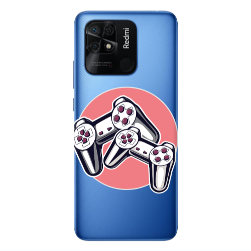 Xiaomi Poco C40 Retro Joysticks Transparent Silicone TPU Θήκη