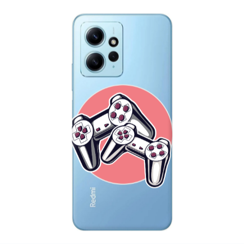 Xiaomi Redmi Note 12 4G Retro Joysticks Transparent Silicone TPU Θήκη