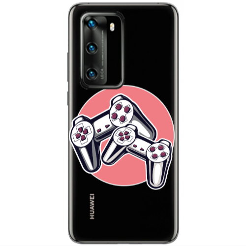 Huawei P40 Retro Joysticks Transparent Silicone TPU Θήκη
