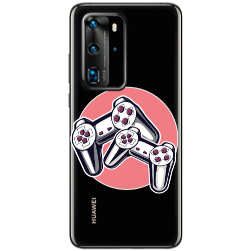 Huawei P40 Pro Retro Joysticks Transparent Silicone TPU Θήκη