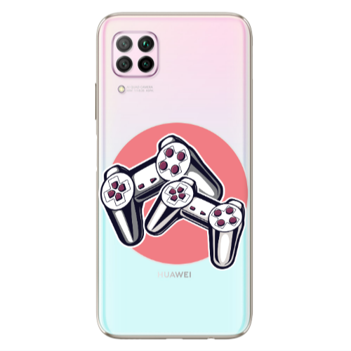Huawei P40 Lite Retro Joysticks Transparent Silicone TPU Θήκη