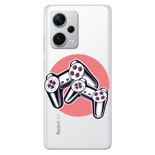 Xiaomi Redmi Note 12 5G Retro Joysticks Transparent Silicone TPU Θήκη