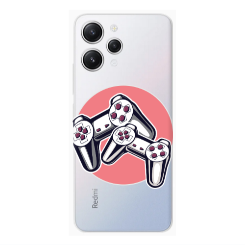 Xiaomi Redmi 12 Retro Joysticks Transparent Silicone TPU Θήκη