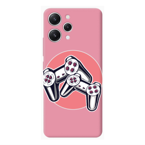 Xiaomi Redmi 12 Retro Joysticks Pink Colored Silicone TPU Θήκη