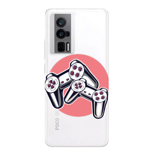 Xiaomi Poco F5 Pro Retro Joysticks Transparent Silicone TPU Θήκη