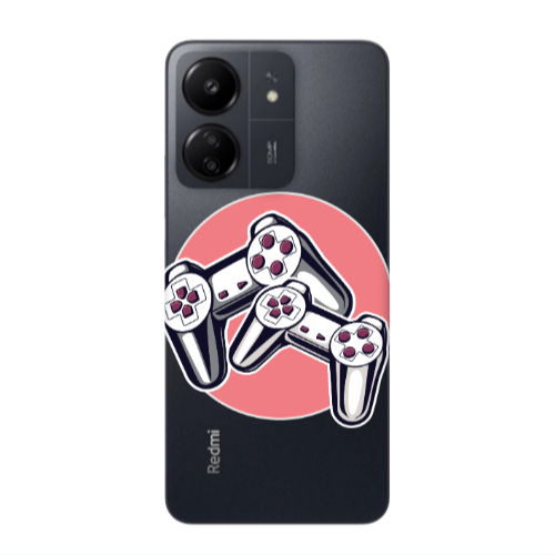 Xiaomi Redmi 13C Retro Joysticks Transparent Silicone TPU Θήκη