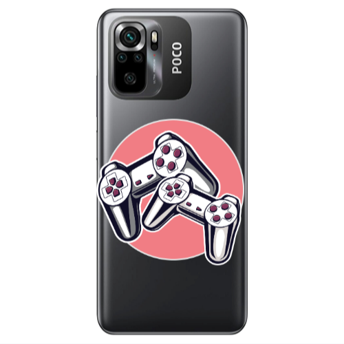 Xiaomi Poco M5 s Retro Joysticks Transparent Silicone TPU Θήκη