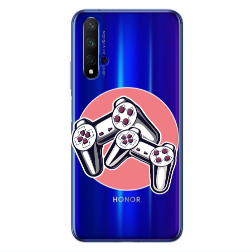 Huawei Nova 5 T Retro Joysticks Transparent Silicone TPU Θήκη