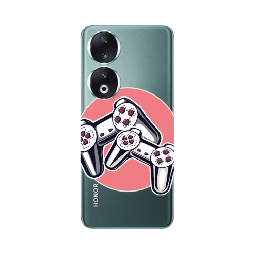 Honor 90 5G Retro Joysticks Transparent Silicone TPU Θήκη